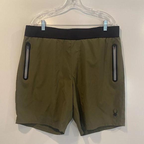 Spyder Active ProWeb Green Shorts Mens Size 38 (1180) - Picture 1 of 5
